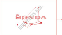 GARDE BOUE ARRIERE pour Honda CBR 600 RR GRAY ORANGE de 2011