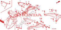 GARDE BOUE ARRIERE pour Honda CBR 600 RR ABS GRIS ORANGE de 2011