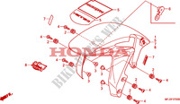 GARDE BOUE AVANT pour Honda CBR 600 RR ABS GRIS ORANGE de 2011