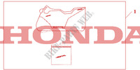 HOUSSE DE PROTECTION D'INTERIEUR pour Honda CBR 600 RR GRAY ORANGE de 2011