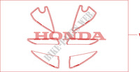 KIT DECO RACING pour Honda CBR 600 RR GRAY ORANGE de 2011