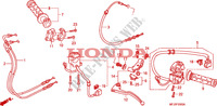 LEVIER DE GUIDON   CABLE   COMMODO pour Honda CBR 600 RR ABS GRIS ORANGE de 2011