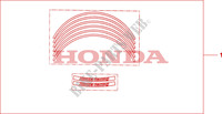 LISERE DE JANTES BRIGTH LIME GREEN METALLIC pour Honda CBR 600 RR ABS de 2009