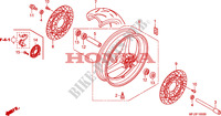 ROUE AVANT pour Honda CBR 600 RR TRICOLORE de 2011
