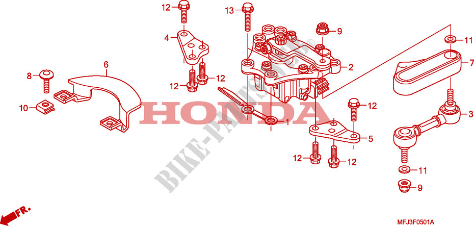 AMORTISSEUR DE DIRECTION pour Honda CBR 600 RR ABS WHITE de 2009