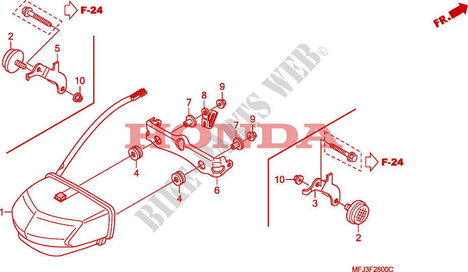 FEU ARRIERE pour Honda CBR 600 RR ABS de 2009