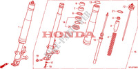 FOURCHE pour Honda CBR 1000 RR FIREBLADE BLACK de 2010