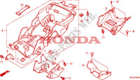 GARDE BOUE ARRIERE(CBR1000RA) pour Honda CBR 1000 RR FIREBLADE ABS TRICOLORE de 2011