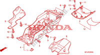 GARDE BOUE ARRIERE(CBR1000RR) pour Honda CBR 1000 RR FIREBLADE TRICOLORE de 2010