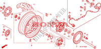ROUE ARRIERE pour Honda CBR 1000 RR FIREBLADE ORANGE de 2010