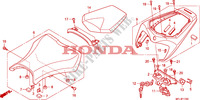 SELLE pour Honda CBR 1000 RR FIREBLADE LARANJA de 2010