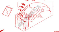 GARDE BOUE ARRIERE pour Honda VT 1300 FURY de 2011