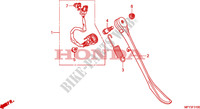 BEQUILLE LATERALE pour Honda VT 1300 C ABS 2011 de 2012