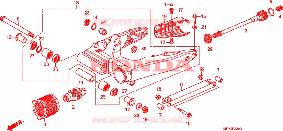 BRAS OSCILLANT Honda MOTO 1300 VT 2011  VT1300CRB