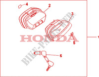 JEU DE VALISES FINES pour Honda CBF 1000 F ABS 98HP de 2010
