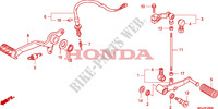 PEDALE pour Honda CBF 1000 F ABS TS de 2011