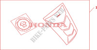 PROTECTION DE RESERVOIR   BOUCHON D'ESSENCE pour Honda CBF 1000 F ABS TS de 2011