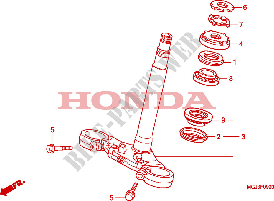 TE DE FOURCHE pour Honda CBF 1000 F ABS 98HP de 2011