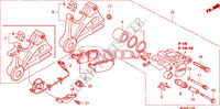 ETRIER DE FREIN ARRIERE pour Honda CBF 600 NAKED ABS 34HP de 2010