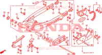 BRAS ARRIERE   CARTER DE CHAINE pour Honda XR 600 R de 1986