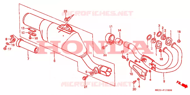 SILENCIEUX D'ECHAPPEMENT Honda MOTO 600 XR 1985  XR600RF