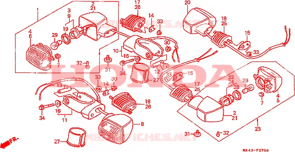 CLIGNOTANT Honda MOTO 500 XBR 1985  XBR500F