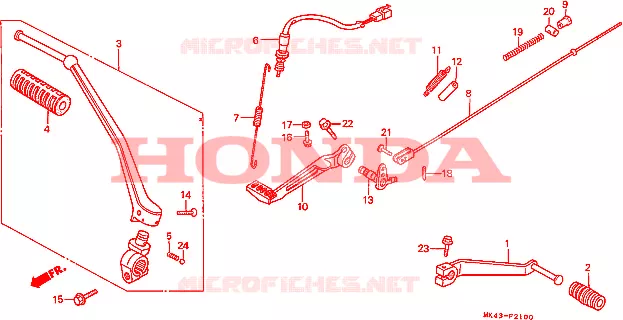 PEDALE Honda MOTO 500 XBR 1987  XBR500H
