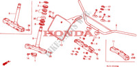 TUYAU DE GUIDON/PONT SUPERIEUR/ TIGE DE DIRECTION( CR500RR) pour Honda CR 500 R de 1994