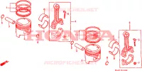 PISTON   BIELLE pour Honda CB 450 S de 1988