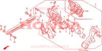 ETRIER DE FREIN ARRIERE(2) pour Honda VFR 750 de 1988