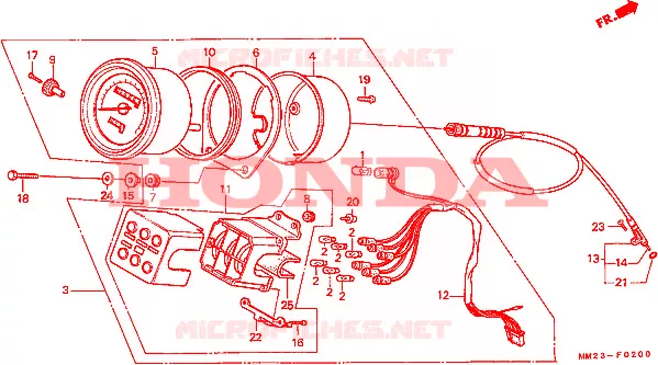 COMPTEUR Honda MOTO 450 REBEL 1987  CMX450CH