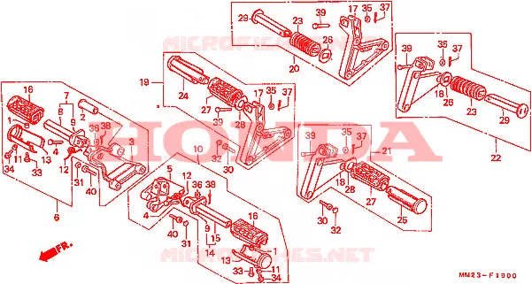 REPOSE PIED Honda MOTO 450 CM 1988  CMX450CJ