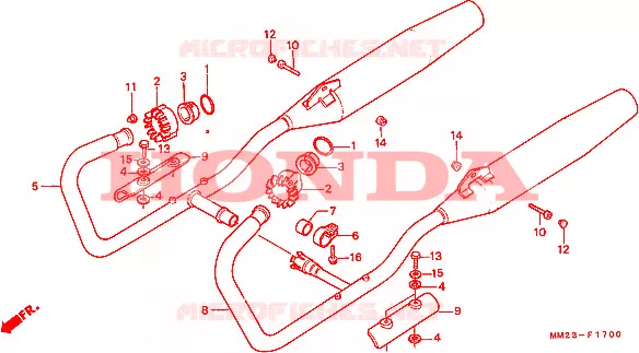 SILENCIEUX D'ECHAPPEMENT Honda MOTO 450 CM 1987  CMX450CH
