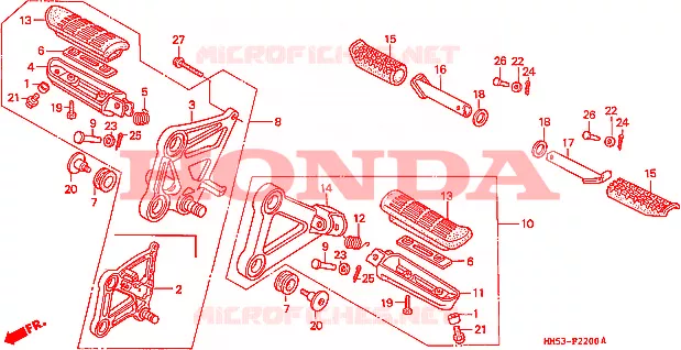 REPOSE PIED Honda MOTO 1000 CBR 1987  CBR1000FH