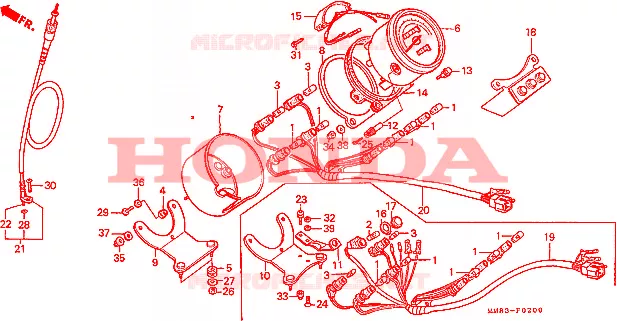 COMPTEUR Honda MOTO 1100 SHADOW 1992  VT1100CN