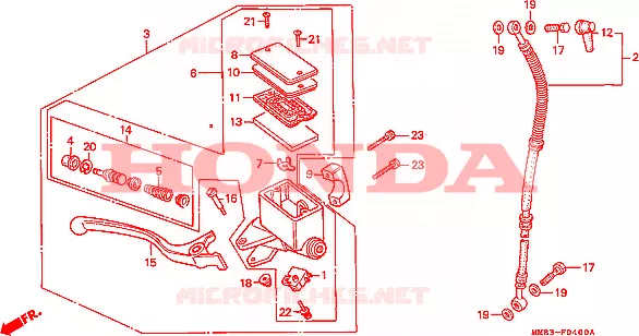 MAITRE CYLINDRE DE FREIN AVANT Honda MOTO 1100 SHADOW 1987  VT1100CH