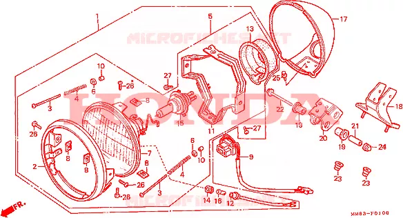 PHARE Honda MOTO 1100 SHADOW 1987  VT1100CH
