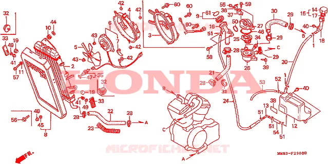 RADIATEUR Honda MOTO 1100 SHADOW 1994  VT1100CR