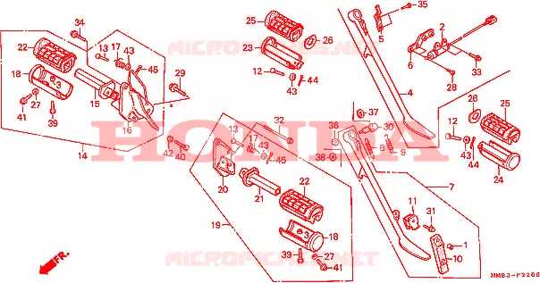 REPOSE PIED - BEQUILLE Honda MOTO 1100 SHADOW 1992  VT1100CN