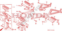 REPOSE PIED pour Honda DOMINATOR 650 de 1990