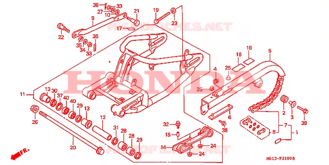 BRAS OSCILLANT Honda MOTO 600 SHADOW 1990  VT600CL