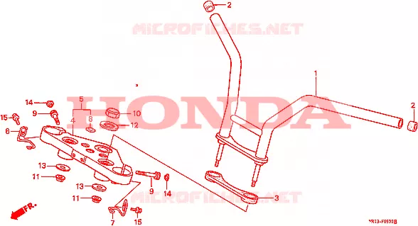 GUIDON - TE DE FOURCHE Honda MOTO 600 SHADOW 1990  VT600CL