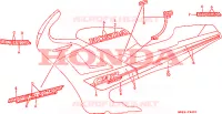 RAYURE(CBR500FJ) pour Honda CBR 500 F de 1987