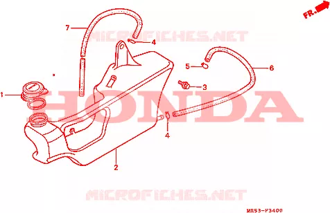 VASE D'EXPANSION Honda MOTO 800 PC800 1990  PC800L