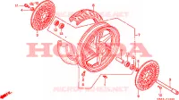 ROUE AVANT pour Honda VFR 400 R3 de 1990