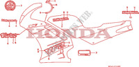RAYURE/MARQUE(1) (VFR750FL/FM CM) pour Honda VFR 750 de 1990