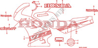 RAYURE/MARQUE(4) pour Honda VFR 750 de 1993