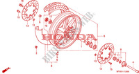 ROUE AVANT pour Honda CBR 600 F 50HP de 1991