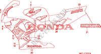 RAYURE/MARQUE(7) pour Honda CBR 919 RR FIREBLADE de 1996