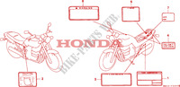 ETIQUETTE DE PRECAUTIONS(CB750) pour Honda CB 750 NIGHTHAWK de 1992